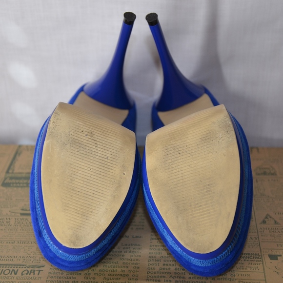Steve Madden Adell Blue Suede Heels 8.5 M - Picture 5 of 8